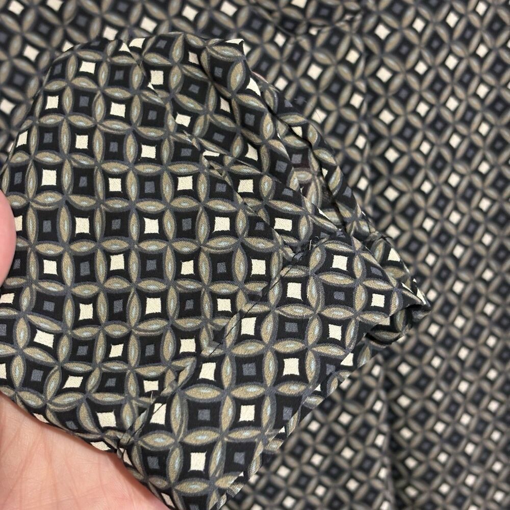 Ruti Tunic Blouse Womens Size 2/S Flowy Geometric Print Sleeve Split Neck Top - Picture 4 of 4